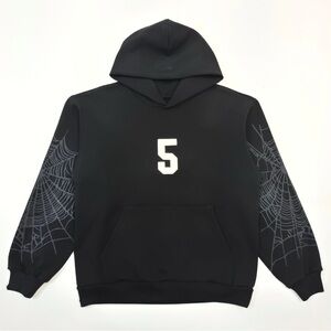 Black and White Casual Sweaters with Ribbed Cuffs